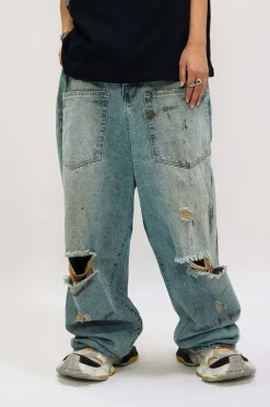 Reversed Vintage Distressed Jeans