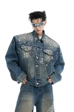 Rhinestone Denim Jacket