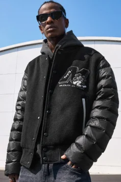 Sherpa Flower Varsity Jacket