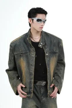 Shoulder Pads Denim Jacket