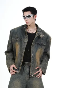 Shoulder Pads Denim Jacket