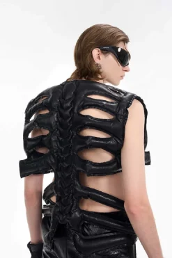 Skeleton Design Puffer Vest