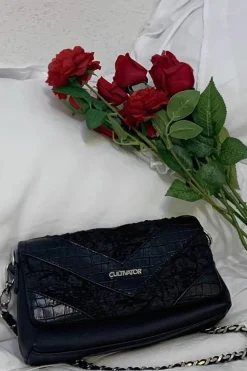 Snake Pattern Chain Shoulder Bag