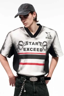 Snake Print V-Neck Jersey