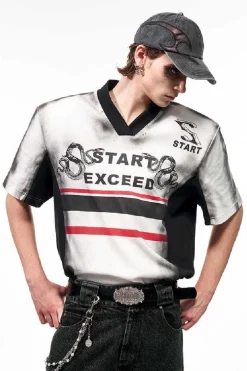 Snake Print V-Neck Jersey