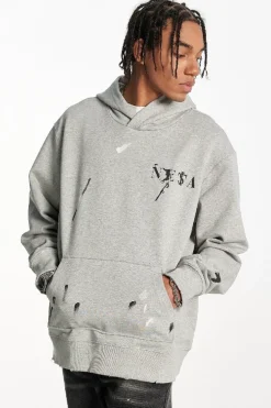Spray Paint Distressed Hoodie