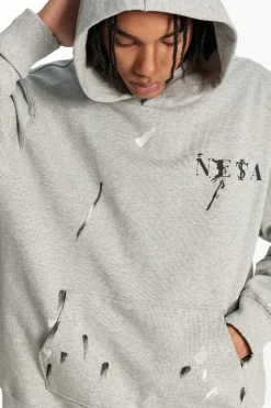 Spray Paint Distressed Hoodie