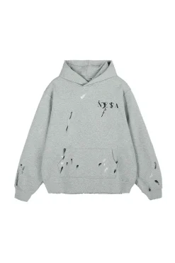Spray Paint Distressed Hoodie