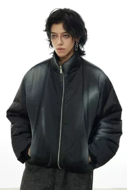 Spray Painted Logo Puffer Jacket