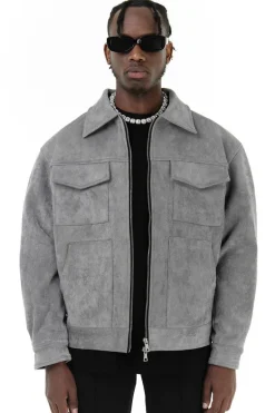 Suede Multi Pocket Jacket
