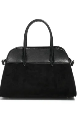 Suede Patchwork Tote Bag