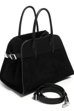 Suede Patchwork Tote Bag