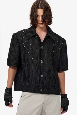 Textured Diamond Short Sleeve Shirt