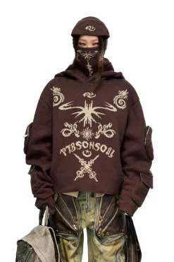 Totem Knit Hooded Sweater