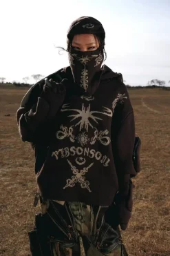 Totem Knit Hooded Sweater