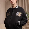 Tribal Script Patch Baseball Jacket