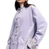Velvet Mandarin Collar Jacket