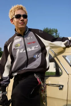 Vintage Colorblock Racing Jacket