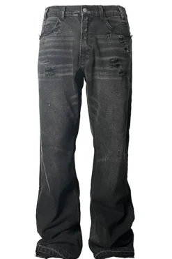 Vintage Distressed Flared Jeans