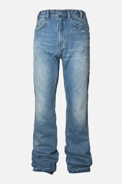 Vintage Distressed Flared Jeans