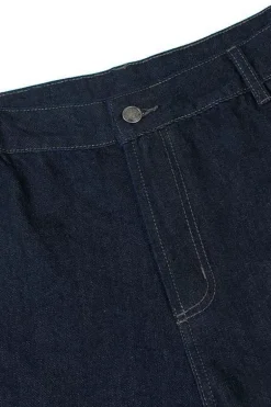 Vintage Raw Denim Wide-Leg Jeans