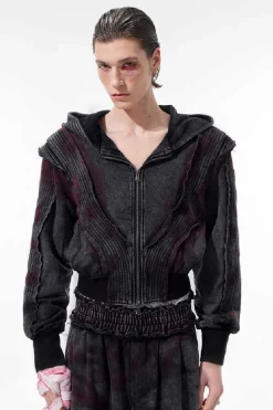 Vintage Tie Dye Zip-Up Hoodie