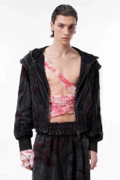 Vintage Tie Dye Zip-Up Hoodie