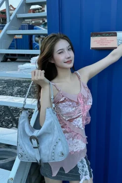 Vintage Western Silver Buckle Tote Bag