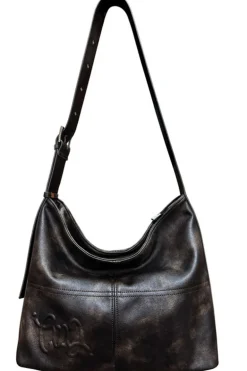 Vintage Wide Strap Large Tote Bag