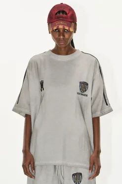 Washed Badge Patchwork Jersey