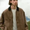 Washed Canvas Quilted Work Jacket