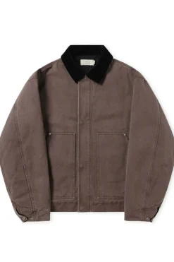 Washed Canvas Quilted Work Jacket