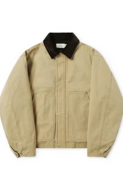 Washed Canvas Quilted Work Jacket