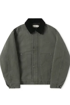 Washed Canvas Quilted Work Jacket