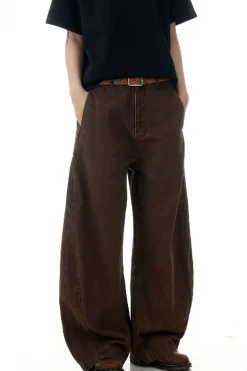 Washed Cargo Straight Trousers