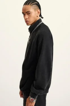 Washed Fleece Zipper Jacket