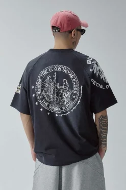 Washed Gradient Raglan T-Shirt