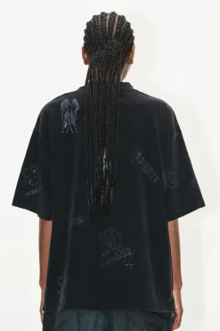 Washed Graffiti Print Tee