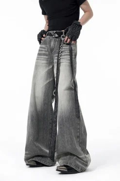 Washed Gray Vintage Straight Jeans