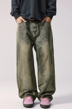 Washed Wide Leg Jeans