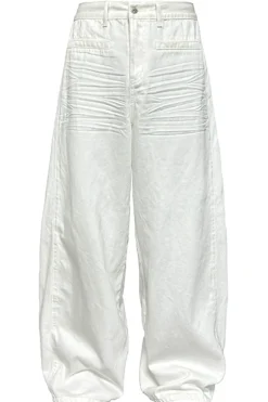 White Wide-Leg Jeans