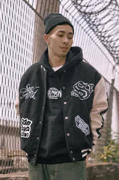 Winter Letter Casual Varsity Jacket