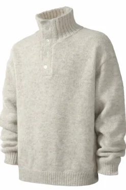 Wool Blend Button Sweater