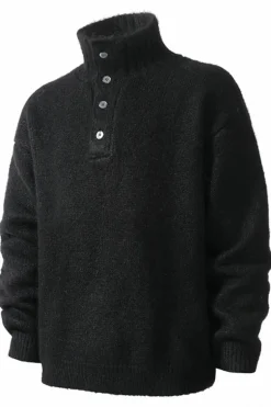 Wool Blend Button Sweater