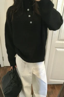 Wool Blend Button Sweater