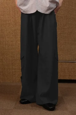 Wool Drop Crotch Cargo Pants