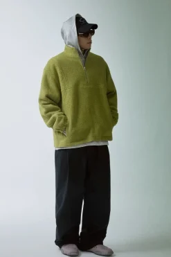 Wool Fleece Half-Zip Jacket