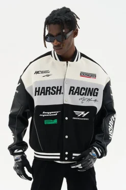 Woolen Embroidered Racing Jacket