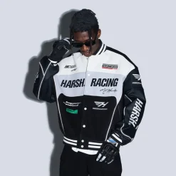 Woolen Embroidered Racing Jacket
