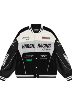 Woolen Embroidered Racing Jacket